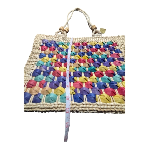 Colorful Woven Tote Bag - Picture 4 of 12